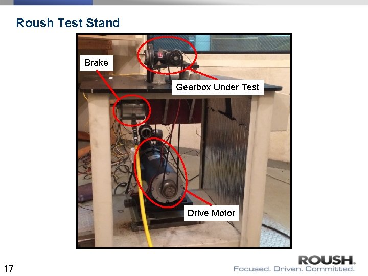 Roush Test Stand Brake Gearbox Under Test Drive Motor 17 Roush Test Stand Brake Gearbox Under Test Drive Motor 17