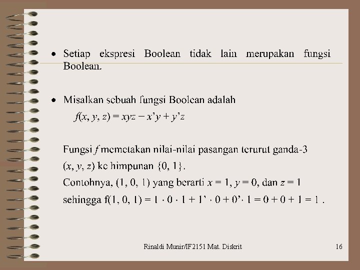 Rinaldi Munir/IF 2151 Mat. Diskrit 16 