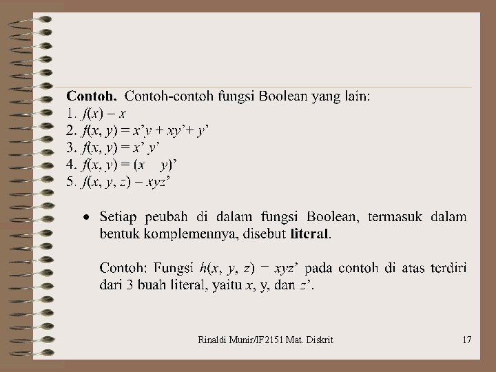 Rinaldi Munir/IF 2151 Mat. Diskrit 17 