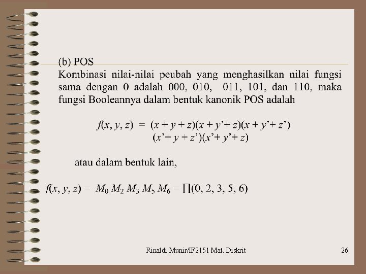 Rinaldi Munir/IF 2151 Mat. Diskrit 26 