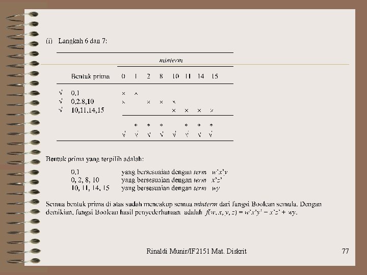 Rinaldi Munir/IF 2151 Mat. Diskrit 77 