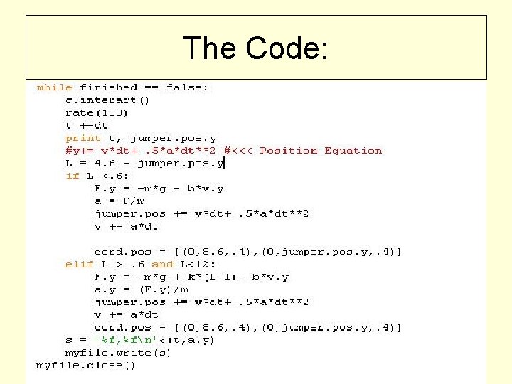 The Code: 