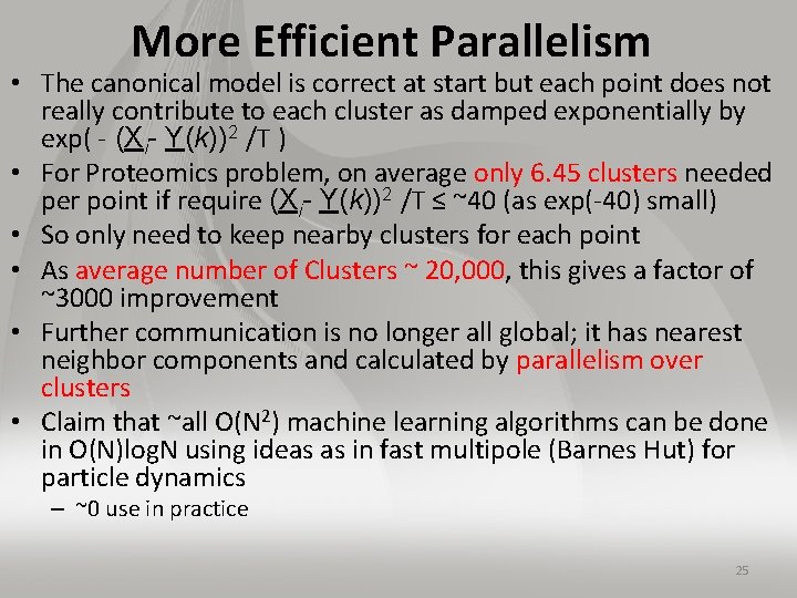 More Efficient Parallelism • The canonical model is correct at start but each point