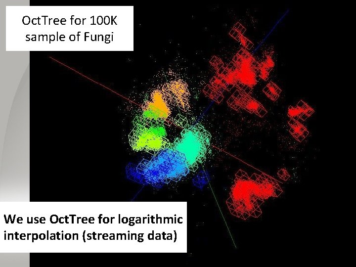 Oct. Tree for 100 K sample of Fungi We use Oct. Tree for logarithmic