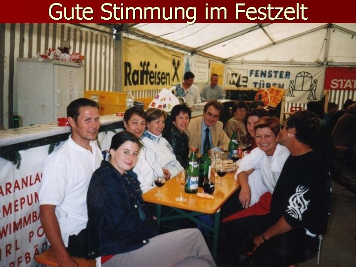 Gute Stimmung im Festzelt 