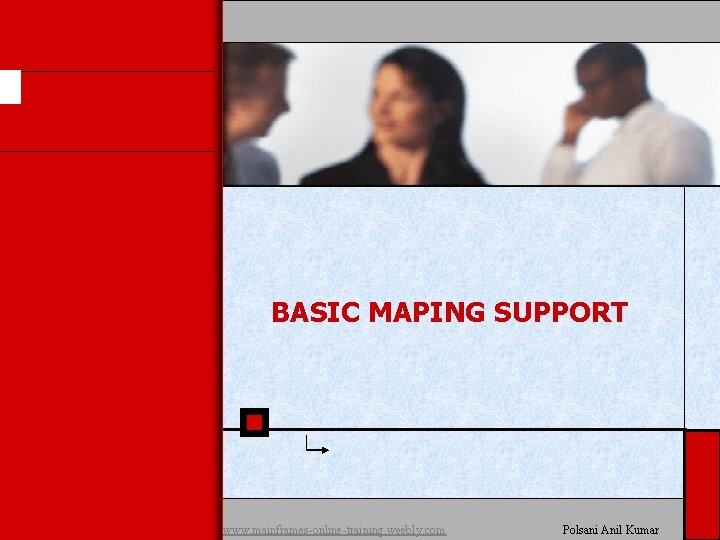 BASIC MAPING SUPPORT www. mainframes-online-training. weebly. com Polsani Anil Kumar 