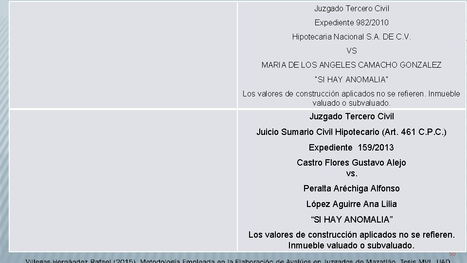 Juzgado Tercero Civil Expediente 982/2010 Hipotecaria Nacional S. A. DE C. V. VS MARIA