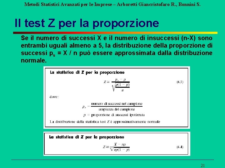Metodi Statistici Avanzati per le Imprese – Arboretti Giancristofaro R. , Bonnini S. Il