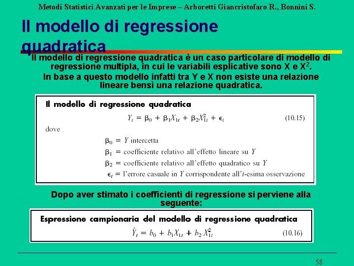 Metodi Statistici Avanzati per le Imprese – Arboretti Giancristofaro R. , Bonnini S. Il