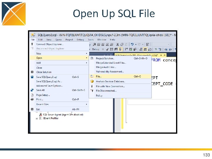 Open Up SQL File 133 