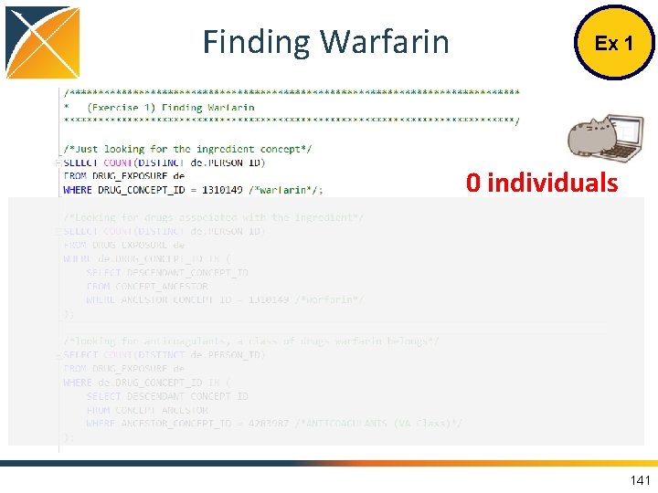 Finding Warfarin Ex 1 0 individuals 141 