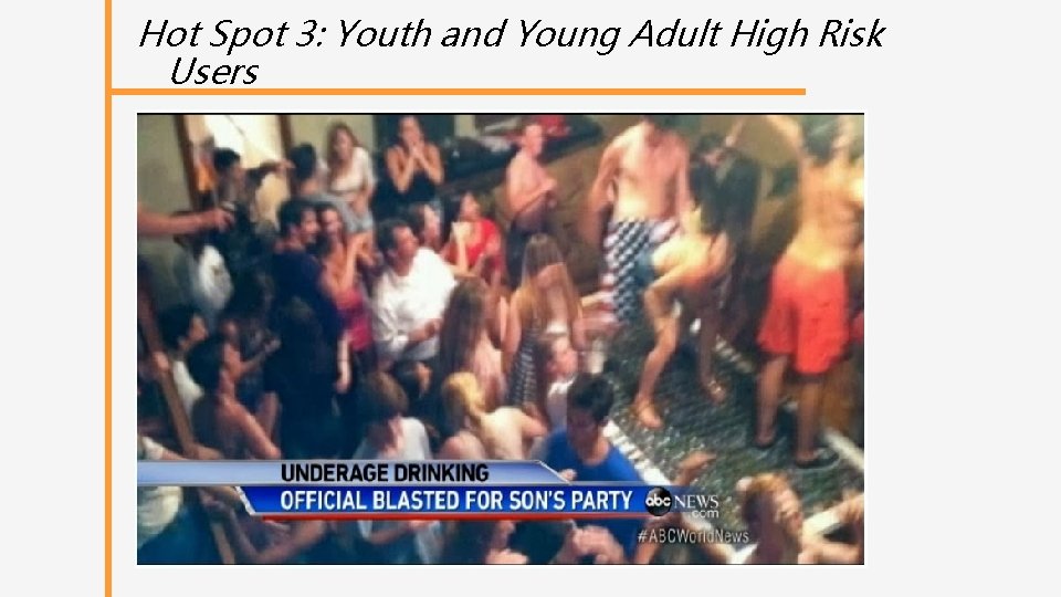 Hot Spot 3: Youth and Young Adult High Risk Users 