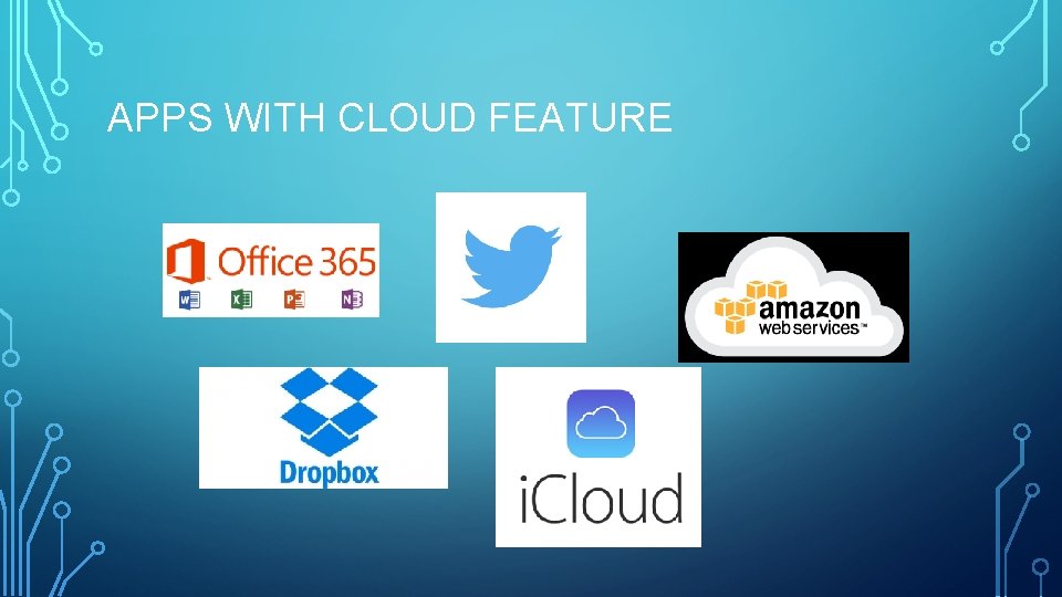 APPS WITH CLOUD FEATURE 