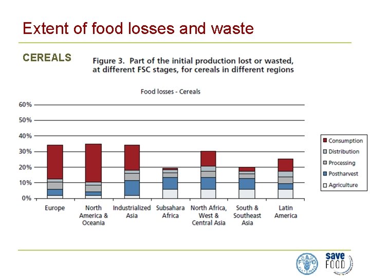 Extent of food losses and waste CEREALS Extent of food losses and waste CEREALS