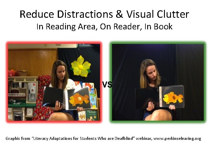 Reduce Distractions & Visual Clutter In Reading Area, On Reader, In Book Graphic from Reduce Distractions & Visual Clutter In Reading Area, On Reader, In Book Graphic from