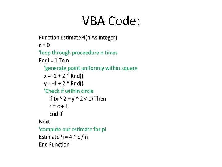 VBA Code: 