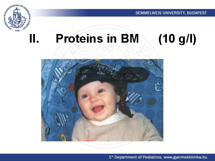 II. Proteins in BM (10 g/l) 
