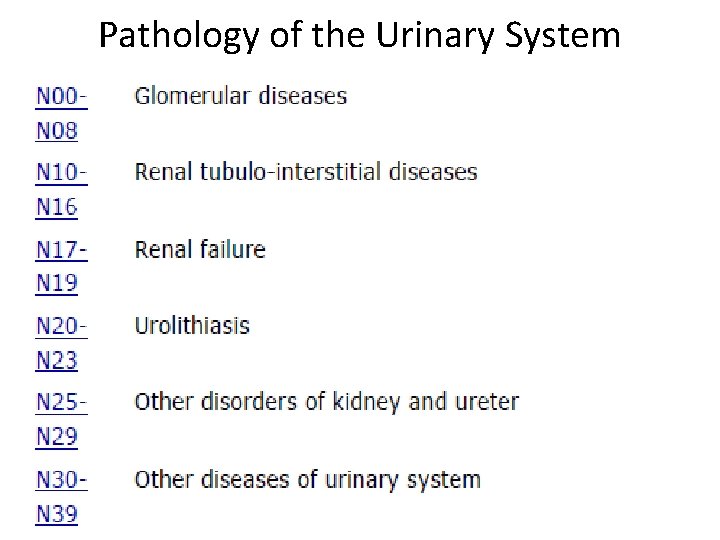 Pathology of the Urinary System 