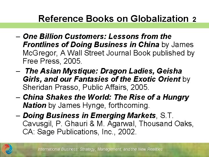 Reference Books on Globalization 2 – One Billion Customers: Lessons from the Frontlines of