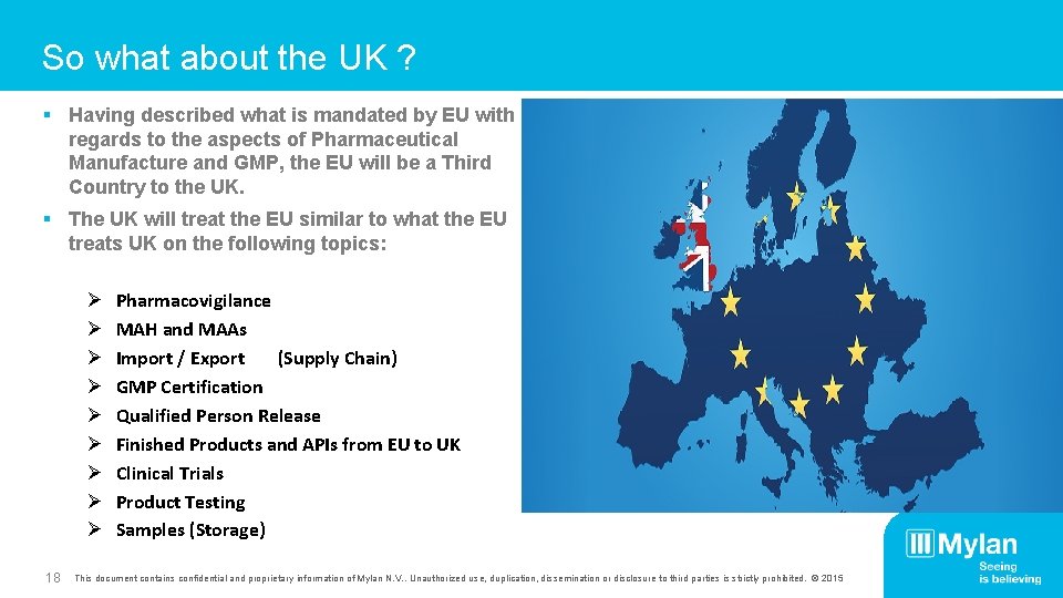 So what about the UK ? § Having described what is mandated by EU