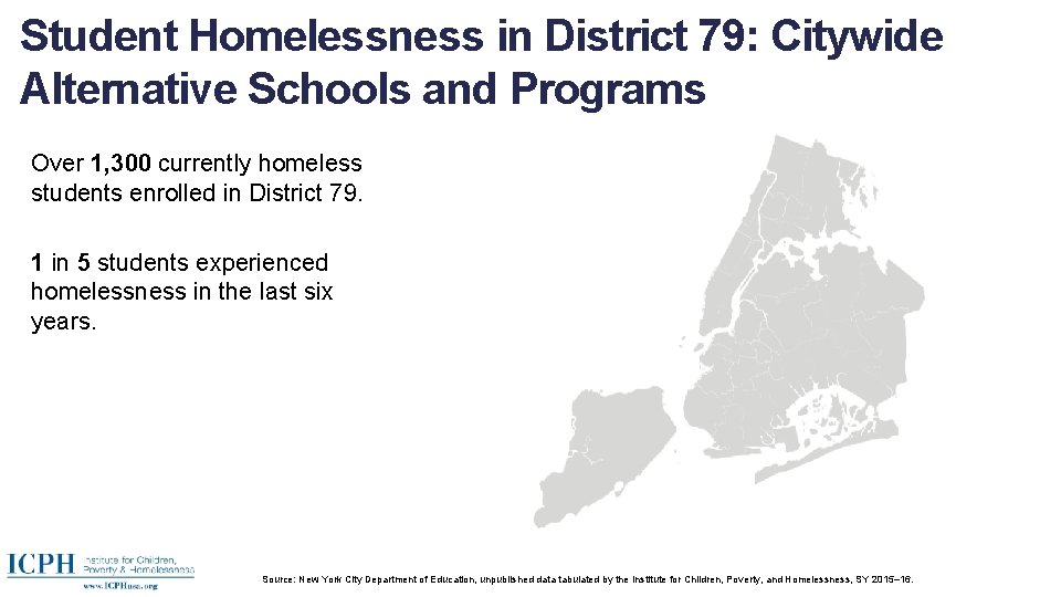 Student Homelessness in District 79: Citywide Alternative Schools and Programs Over 1, 300 currently