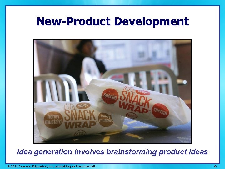 New-Product Development Idea generation involves brainstorming product ideas © 2012 Pearson Education, Inc. publishing