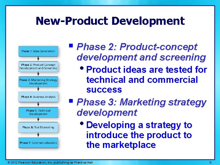 New-Product Development § Phase 2: Product-concept development and screening • Product ideas are tested