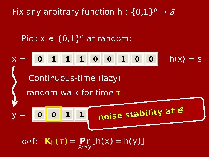 Fix any arbitrary function h : {0, 1}d → S. Pick x ∈ {0,