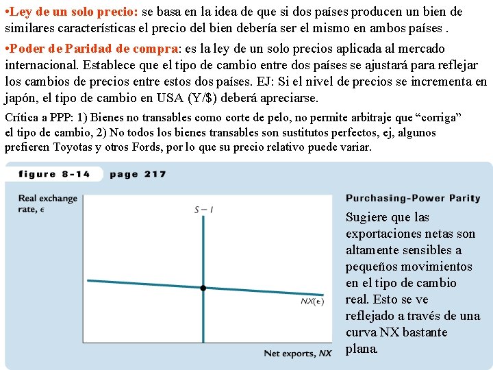  • Ley de un solo precio: se basa en la idea de que