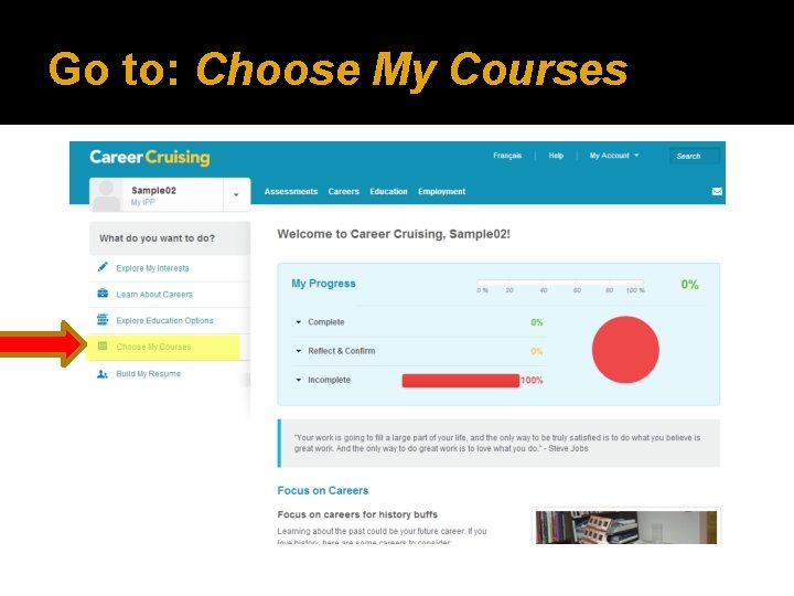 Go to: Choose My Courses 