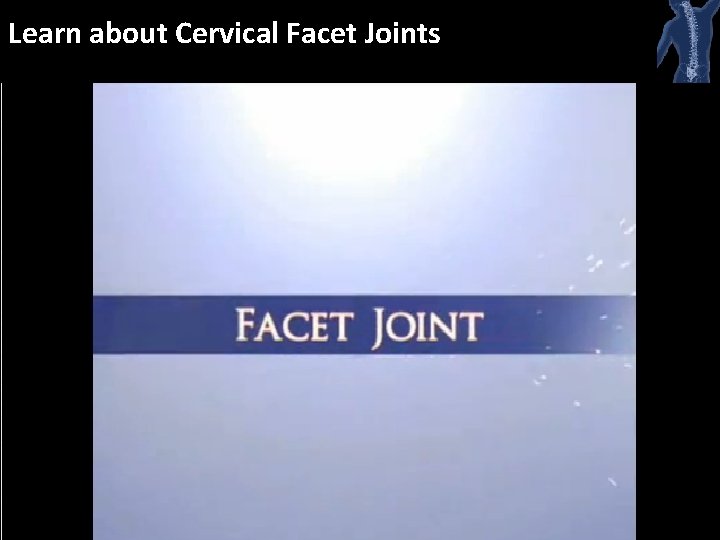 Learn about Cervical Facet Joints 56 