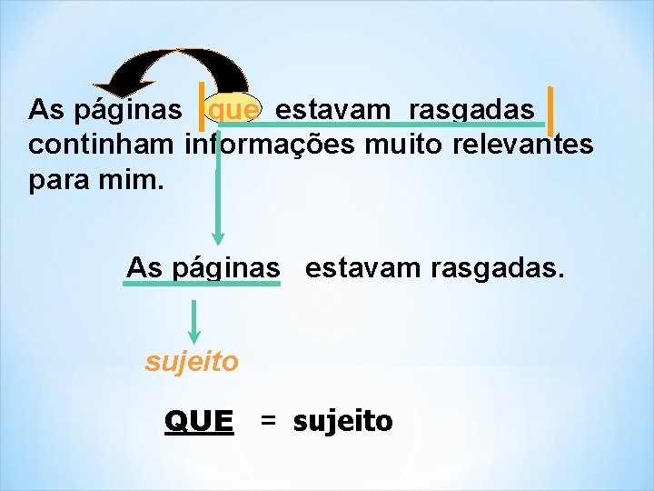 As páginas que estavam rasgadas continham informações muito relevantes para mim. As páginas estavam