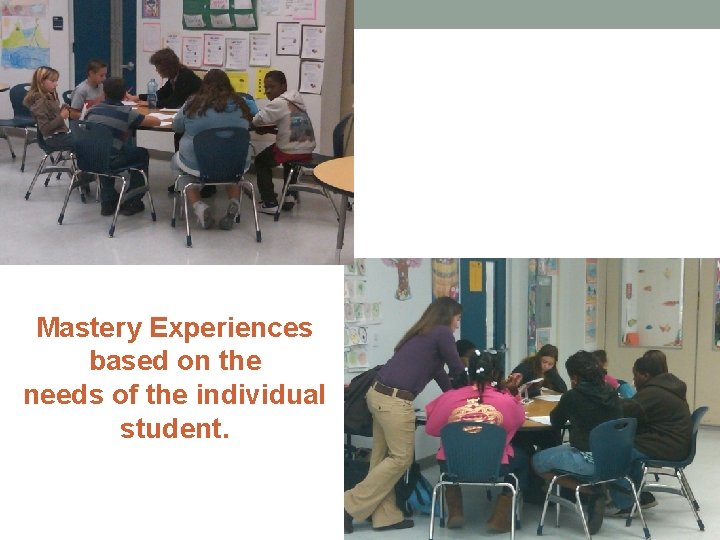 Mastery Experiences based on the needs of the individual student. 