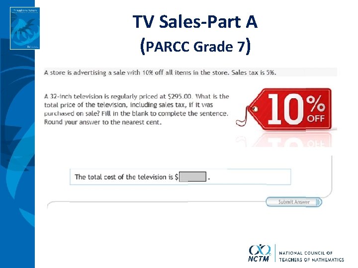 TV Sales-Part A (PARCC Grade 7) 