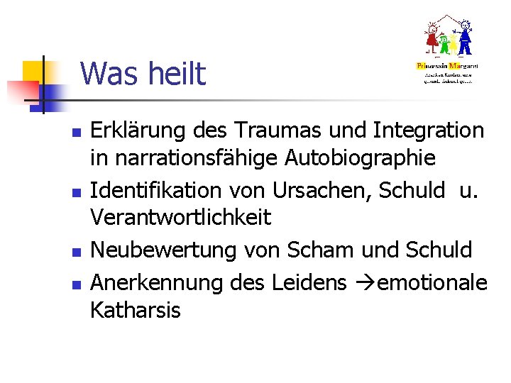 Was heilt n n Erklärung des Traumas und Integration in narrationsfähige Autobiographie Identifikation von