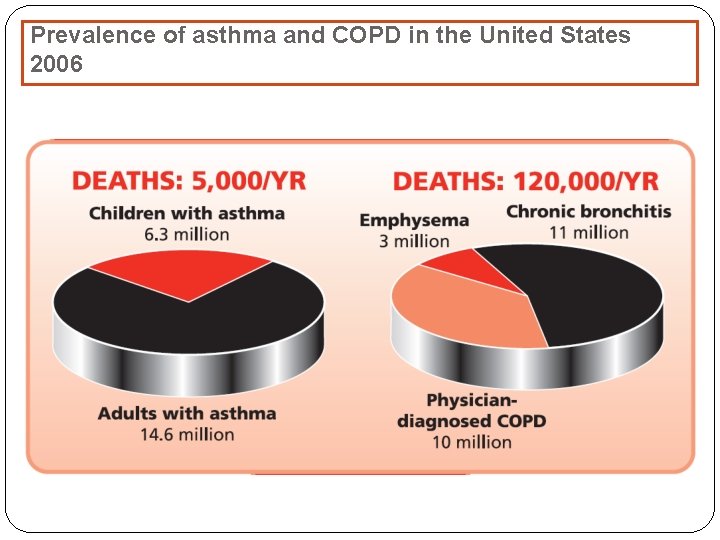 Prevalence of asthma and COPD in the United States 2006 Prevalence of asthma and COPD in the United States 2006
