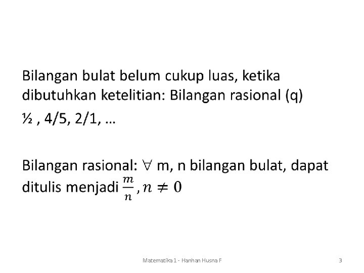  • Matematika 1 - Hanhan Husna F 3 