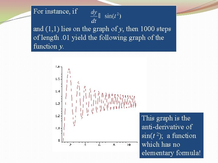 For instance, if and (1, 1) lies on the graph of y, then 1000