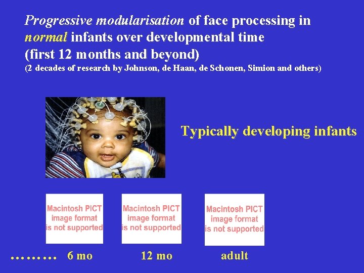 Progressive modularisation of face processing in normal infants over developmental time (first 12 months