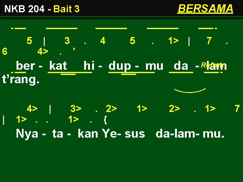 BERSAMA NKB 204 - Bait 3 5 6 | 4> 3. ber - kat