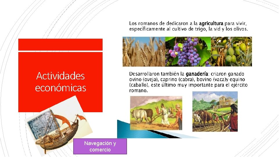 Actividades económicas Navegación y comercio 