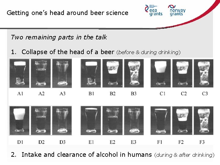 Getting one’s head around beer science Two remaining parts in the talk 1. Collapse