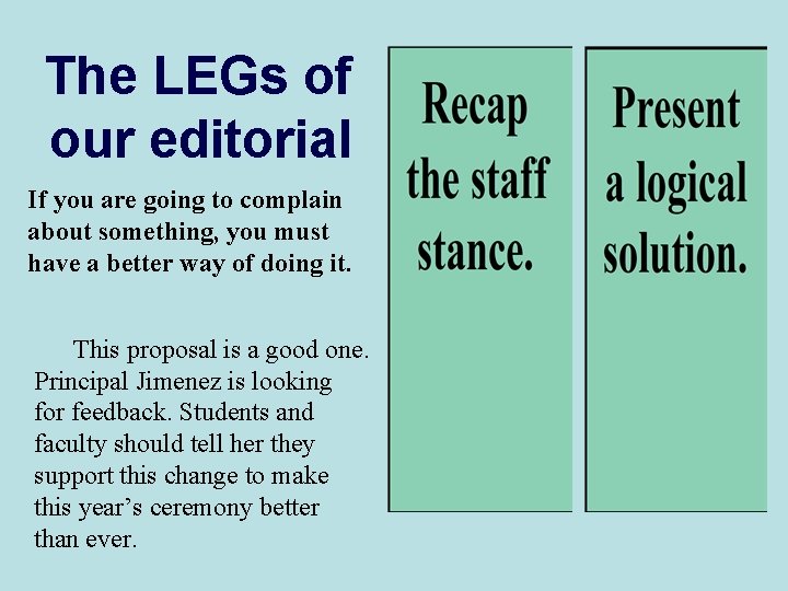 The LEGs of our editorial If you are going to complain about something, you