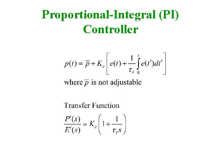 Proportional-Integral (PI) Controller 