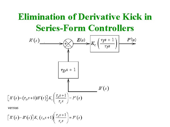 Elimination of Derivative Kick in Series-Form Controllers 