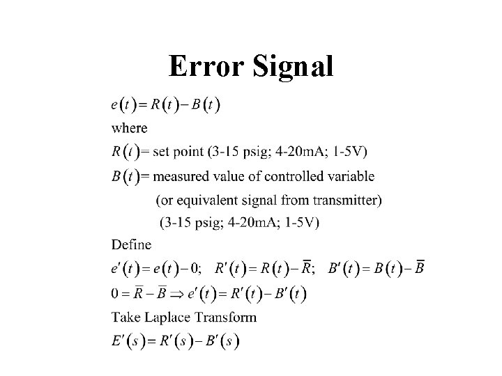 Error Signal 