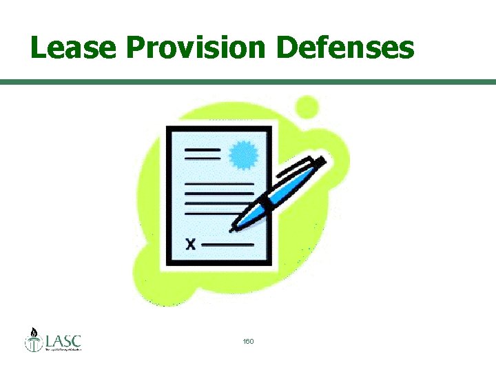 Lease Provision Defenses 160 
