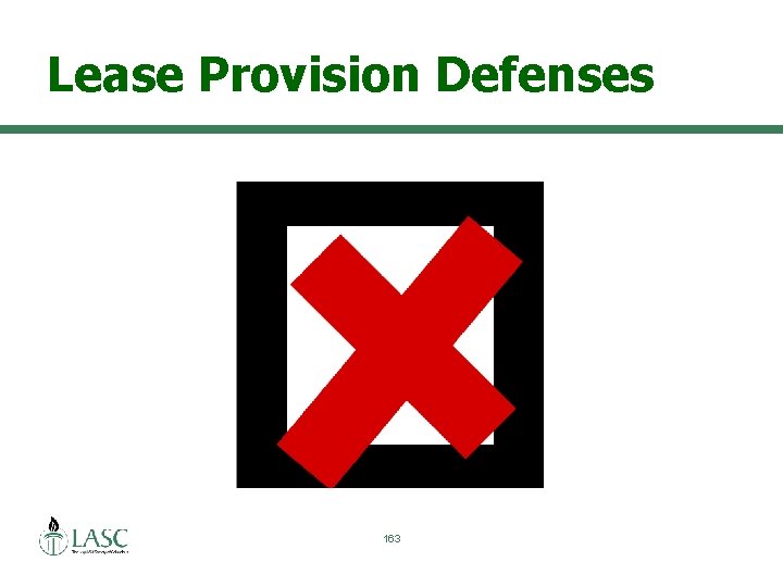 Lease Provision Defenses 163 