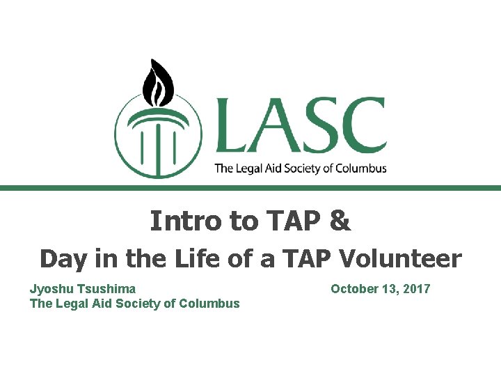 Intro to TAP & Day in the Life of a TAP Volunteer Jyoshu Tsushima