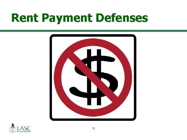 Rent Payment Defenses 70 